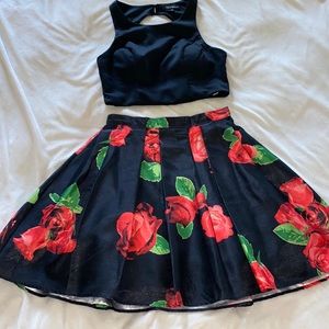 Two piece homecoming dress